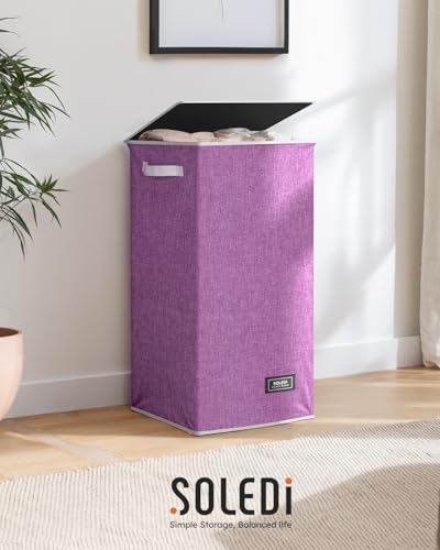 100L Laundry Hamper with Lid (Purple / 100L)