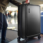 28 Inch Luggage with Spinner Wheels (Large 28-Inch Checked / Black)