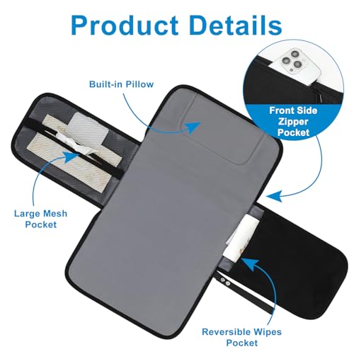 Portable Diaper Changing Pad (Black-Style A)