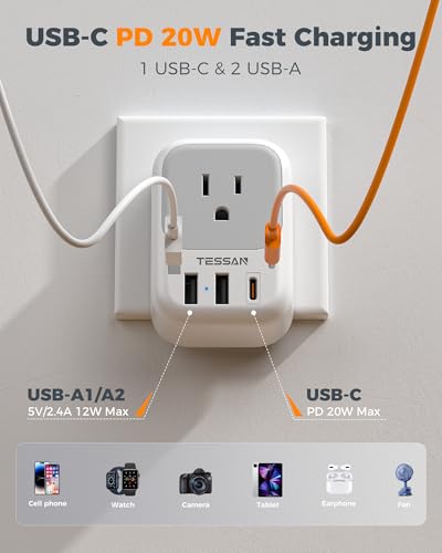 2 Pack Type E F Plug Adapter (White grey-Type E/F)