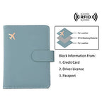 Rfid Passport Holder for Travel women (Blue1Blue2)