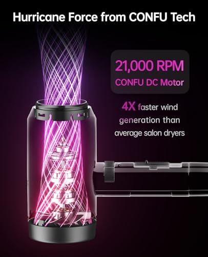 Hair Dryer CONFU Hair Dryers for Women 21000PRM (Rose Red)