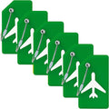 6 Pack Silicone Luggage Tags for Suitcases (Set of 6 / Forest Green)