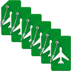 6 Pack Silicone Luggage Tags for Suitcases (Set of 6 / Forest Green)