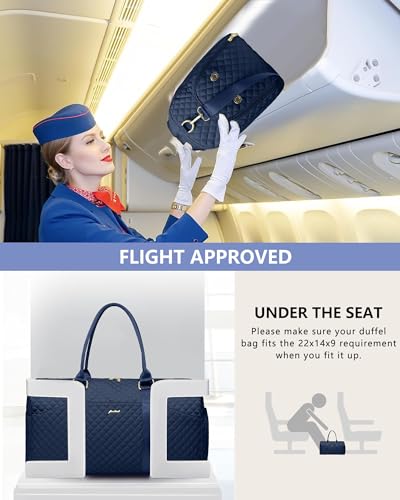 Women Weekender Travel Duffle Bag (05-Blue / Large)