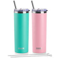 20 oz Skinny Tumbler (Teal/Pink / 12 Ounces)