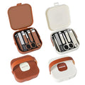Nail Clippers and Beauty Tool Portable Set (D-beige+brown)
