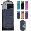 Camping Sleeping Bag (50-80°F Everyday 3 Season - Grey)