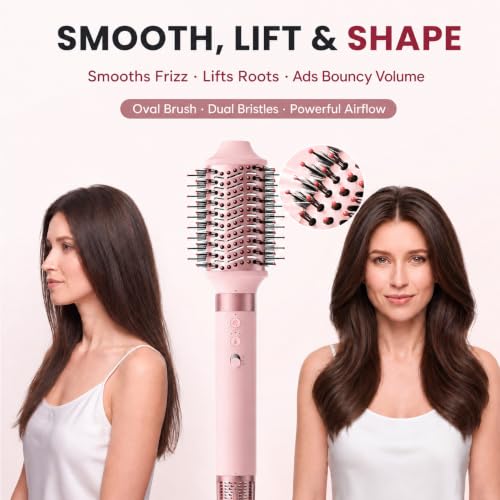 5 in 1 Hot Air Styler Wrap for Fast Drying (Pink)