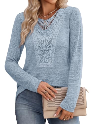 Women's Tops Tees & Blouses Oversized Sweater Winter Clothing Grey Blue XL (X-Large / Grey-blue)