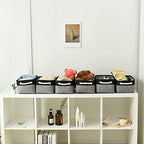 Storage Basket for Organizing (Black&Grey / Small -11.8Lx7.9Wx5.2H)