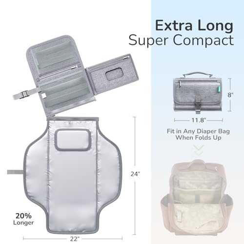 Portable Diaper Changing Pad (Austere Grey)
