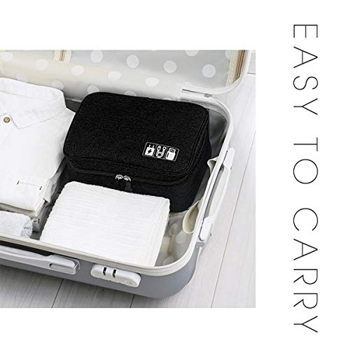 Electronics Travel Organizer (Large / Two layer-Black)