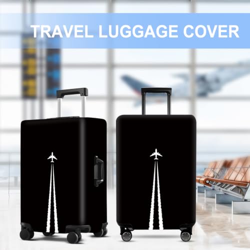 Jet Trail Luggage Cover Washable Suitcase Protector Anti (Jet Trail / M(24-26inch suitcase))