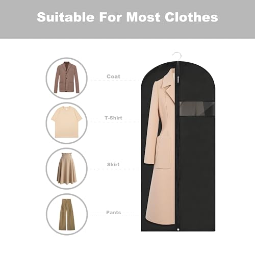 Garment Bags for Hanging Clothes (Black / 45''- 2 Pack)