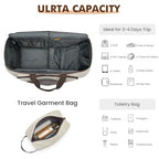 Garment Bag for Travel Convertible Duffle Bag Suit Bag for Men Women (50l / Beige)