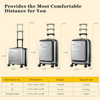 Expandable 16 Inch Carry On Luggage Airline Approved Small Suitcase (Gray / 16 Inch EXT)