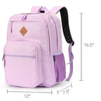 26L Backpack for College (Light Purple / 16.5 Inch)