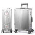 All Aluminum Carry On Luggage 22x14x9 Airline Approved Heavy Duty Hard Shell Suitcases Zipperless Suitcase with TSA Lock (Silver / 20-Inch)
