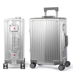 All Aluminum Carry On Luggage 22x14x9 Airline Approved Heavy Duty Hard Shell Suitcases Zipperless Suitcase with TSA Lock (Silver / 20-Inch)
