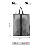 2 Pack Shoe Bags for Travel (Black / Medium)