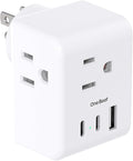 Multi Plug Outlet Extender, Power Strip Non Surge Protector Electric Outlet by OneBeat