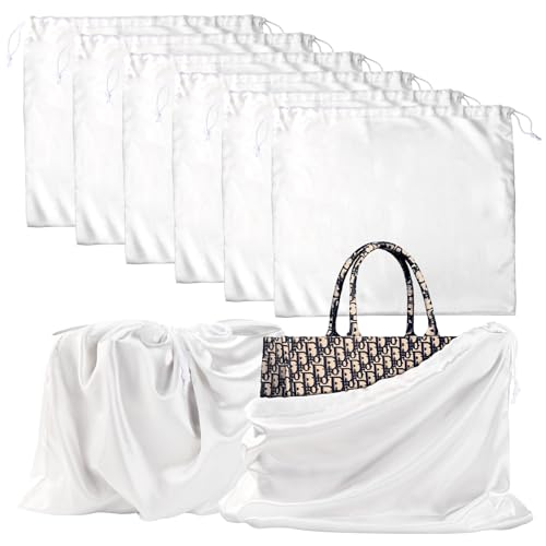6 Pack 19.6 x 15.7 in Dust Bags for Purses and Handbags (19.6x15.7 inch (silk bags))
