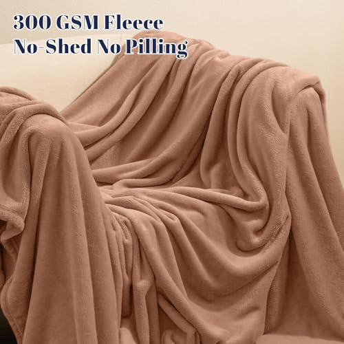 Fleece Blanket Twin Size 66"x90" (Clay / Twin(66" X 90"))