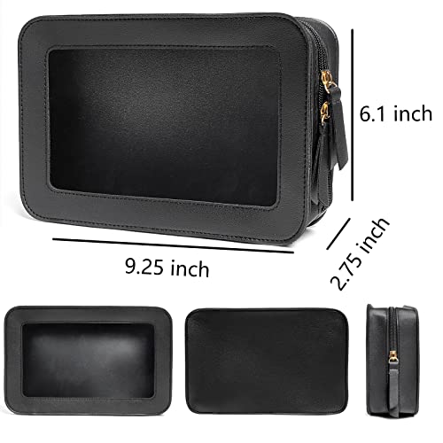 Clear Makeup Bag Organizer (Black C)