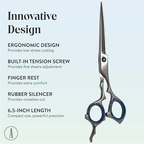 Professional Hair Cutting Scissors (Silver / HornElite Series)