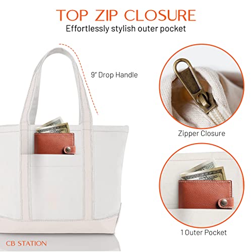 Medium Classic Canvas Tote Bag for Women (Blank: Natural)