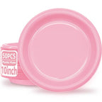 50 Pcs 10 Inch Pink Plastic Plates (Pink / 50 Pcs)