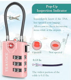 TSA Approved Luggage Locks (1.4*0.72*3.54 in / Pink 2 Pack)