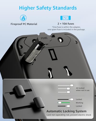Air” Universal Travel Adapter 2 USB (A1R PD25W / Black)