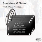 Personalized Luggage Tags for Suitcases (Pure Text-black-largename)