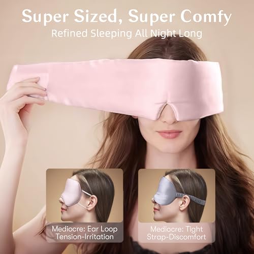 Silk Sleep Mask for Women and Men (Pink)