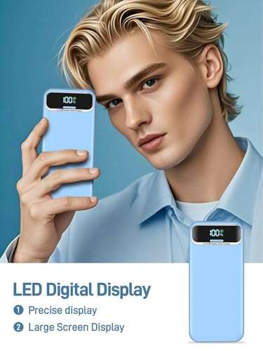 Portable Charger 20000mAh Fast Charging w (Azure)
