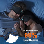 Bluetooth Sleep Mask Wireless Headphones 3D Bluetooth Eye Mask for Side Sleepers SYPVRY Blackout Eye Mask with Headphones Speaker for Airplane (Black)