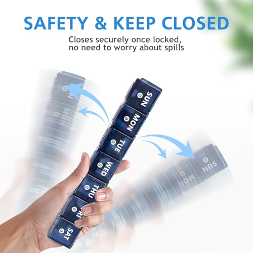 2 Pack Weekly Large Pill Organizer (Blue-purple)