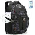 Design Laptop Backpack for Men with USB Charging Port SD803 (Gray Camo / Standard)