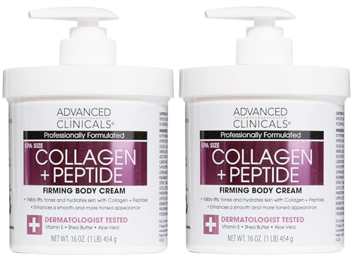 Collagen Peptides Body Lotion & Face Moisturizer (5 - Collagen Peptides Firming Cream / 16 Ounce (Pack of 2))