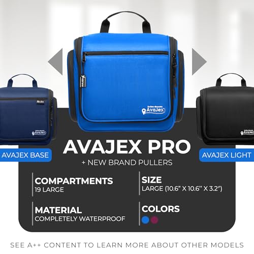Travel Toiletry Bag for Men and Women (L Light Blue)