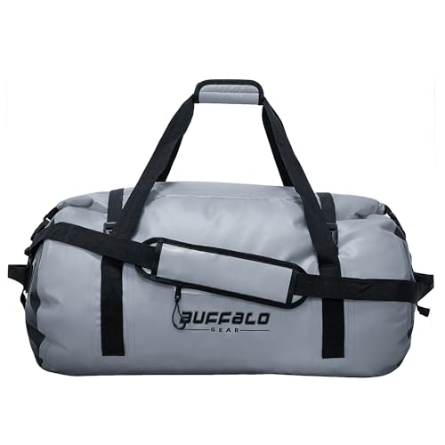 Drybag 60L Waterproof Dry Bag Heavy Duty Duffle Bag Travel Duffel Bag for Kayaking (Grey / 60L)