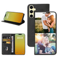 Custom Wallet Phone Case for Samsung Galaxy S24 FE (Galaxy S24 FE / Black-B)