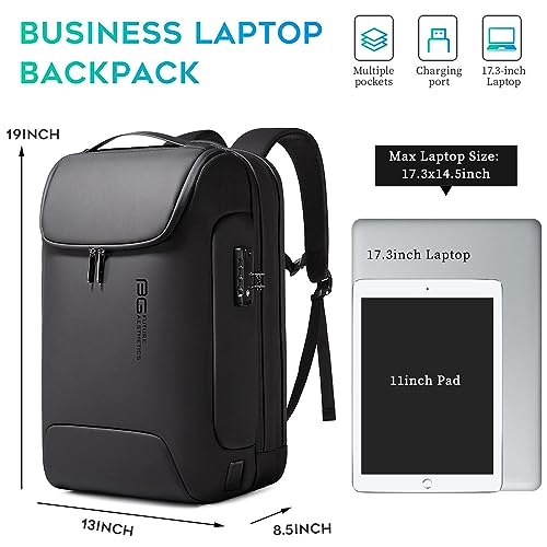 Men's Anti Theft Backpack (With Lock+USB / Black)