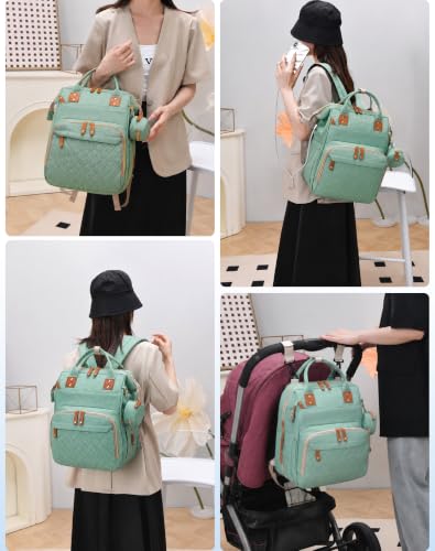 Diaper Bag with Changing Station (Palegreen)