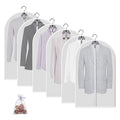 6 Pack Garment Bags for Hanging Clothes (24" x 40" 6 Pack / Translucent)