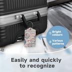 Set of 2 Luggage Tags for Suitcases (Passport Travel Stamps)