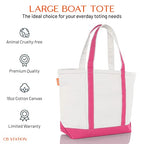Medium Classic Canvas Tote Bag for Women (Hot Pink)