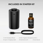 ANX Waterless Essential Oil Diffuser Starter Kit (Black4)